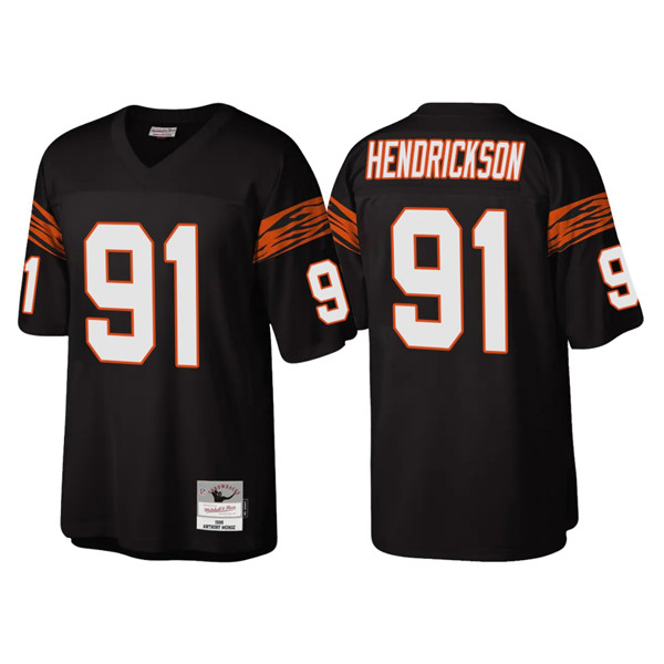 Men's Cincinnati Bengals Custom Black Throwback Legacy Stitched Jersey